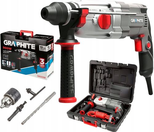 GRAPHITE MŁOTOWIERTARKA SDS+ udar 3.4J 900W 4 funkcje WIERTARKA 58G539 na Arena.pl