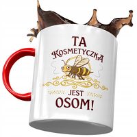 Kubek Czerwony Dla Kosmetyczki Jest Osom! Prezent Z Nadrukiem Ze Zdjęciem