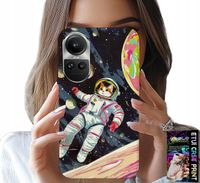 ETUI DO OPPO RENO10 PRO 5G - KOCI ASTRONAUTA KOT KOSMOS OBUDOWA CASE