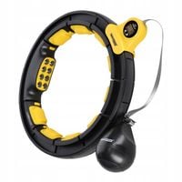 SMART HULA HOP BLACK/YELLOW Z MAGNESAMI I OBCIĄŻNIKIEM + LICZNIK