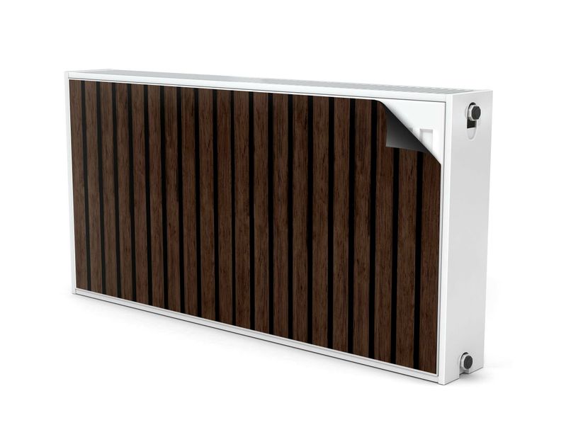 Mata MAGNETYCZNA Kaloryfera Lamele Deski 3D Imitacja Drewna 90cm x 60cm zdjęcie 2