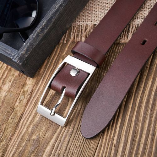 pasek damski skórzany brązowy 110 cm ze srebrną klamrą paolo peruzzi na Arena.pl