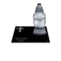 SZKLANA PODSTAWKA POD ZNICZE 30x30cm 557f Mama