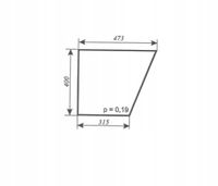 szyba drzwi dolna ciągnika URSUS C-330 MF235 MF255 Kabina Smolniki Koja