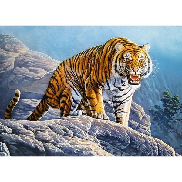 Puzzle 180 el. tiger on rock CASTOR zdjęcie 2