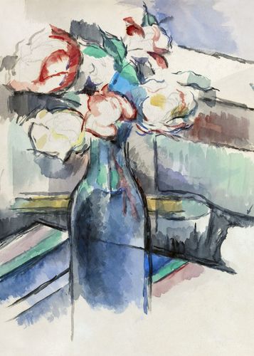 Plakat 50x70cm  Roses in a Bottle, Paul Cezanne Vintage do Salonu na Arena.pl