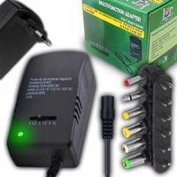 UNIWERSALNY ZASILACZ WIELOFUNKCYJNY ŁADOWARKA DO URZĄDZEŃ DC 12V WTYCZKI