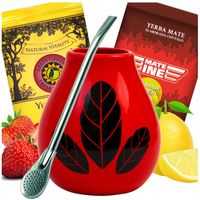 Zestaw Yerba Mate Green BIG Tykwa Bombilla 2 x 50g Soczyste Truskawki