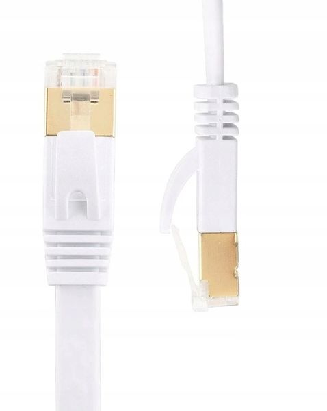 KABEL SIECIOWY LAN ETHERNET PŁASKI RJ45 CAT7 15m zdjęcie 2