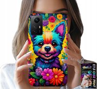 ETUI DO XIAOMI NOTE 12S 4G - KWIACISTE WZORY PIESEK PIES JORK PLECKI