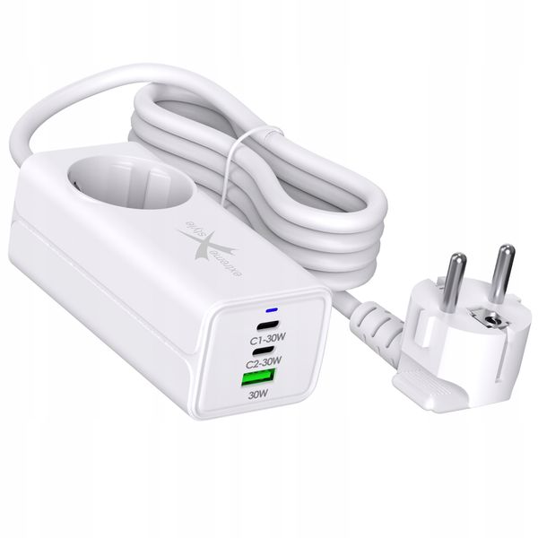 Ładowarka Sieciowa Gan Evo 65W 2 Xusb-C+Usb+230V zdjęcie 1