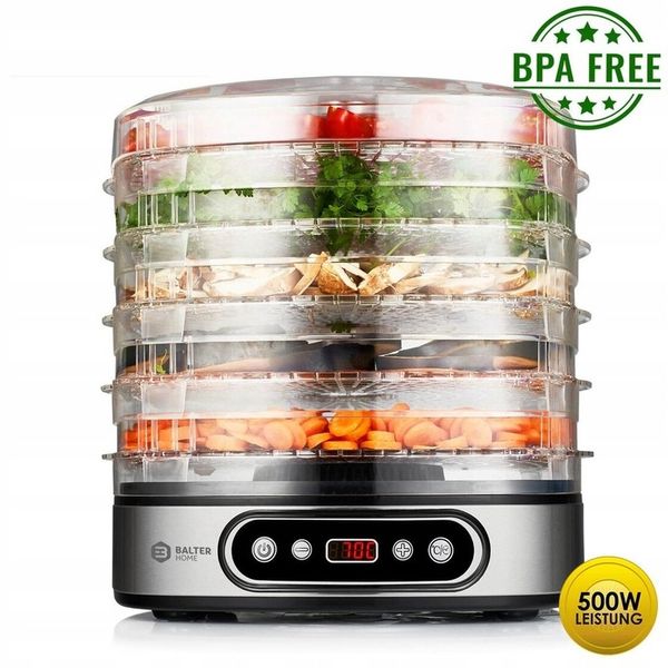 SUSZARKA SPOŻYWCZA GRZYBY WARZYWA OWOCE ZIOŁA 5 POZIOMÓW BALTER HOME 380 W zdjęcie 2