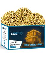 Lampki choinkowe LED 300 – długość 21,7 m, biały ciepły, 8 trybów świecenia