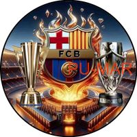 Opłatek na tort Urodziny FC Barcelona Piłka Nożna Bramka Gol Tekst Gratis