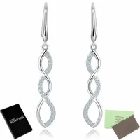 DŁUGIE SREBRNE KOLCZYKI WISZĄCE DAMSKIE RODOWANE, kolczyki srebro próba 925