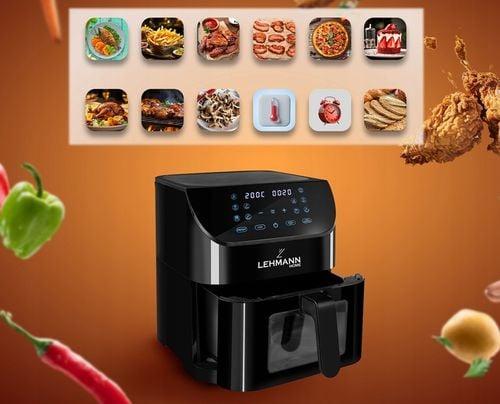 FRYTKOWNICA BEZTŁUSZCZOWA FRYTOWNICA 8L PIEKARNIK AIRFRYER DWUKOMOROWA na Arena.pl