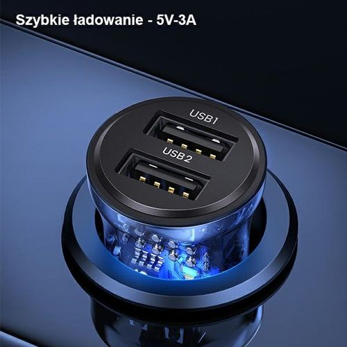 usams ład. sam. c31 3a 2xusb-afast charge niebieski/blue cc162cc02 na Arena.pl