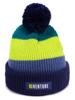 Czapka zimowa chłopięca z granatowym pomponem ADVENTURE 46-48 YOCLUB