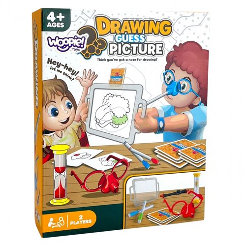 WOOPIE Gra Kalambury "Narysuj i Zgadnij Obrazek" Malowanie Nosem na Arena.pl