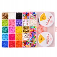 Zestaw Koralików do Robienia Bransoletek Biżuterii Naszyjników DIY