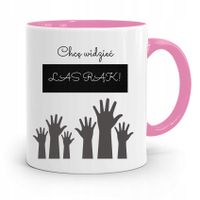 Kubek Różowy Na Dzień Nauczyciela Las Rąk Z Nadrukiem Ze Zdjęciem