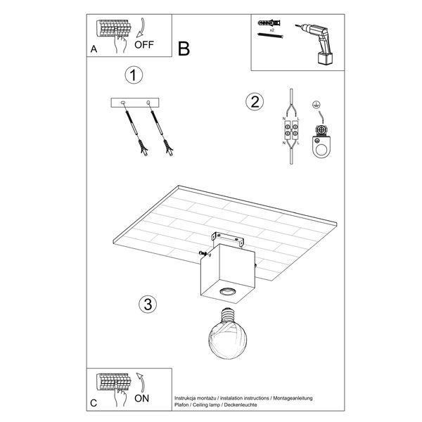 Plafon ARIZ beton zdjęcie 5