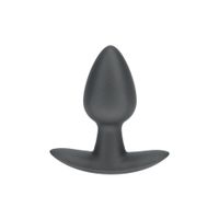 smooth silicone anal plug - small - 2.6 / 6,5 cm - gunmetal