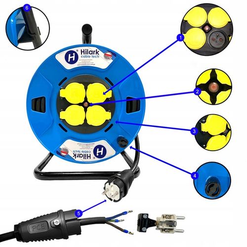 Przedłużacz na bębnie, H05VV-F OWY 3x2,5mm2 50m na Arena.pl
