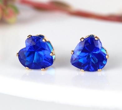 Kolczyki - serca - różowe na Arena.pl