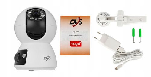 WĘWNĘTRZNA KAMERA WIFI OBROTOWA NIANIA SZEROKI KĄT 2 OBIEKTYWY 2Mpx TUYA na Arena.pl