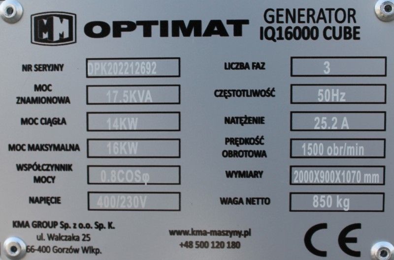 Generator Agregat Prądu AVR Diesel 16kW 230/400V prądotwórczy diesla 3 fazy zdjęcie 8