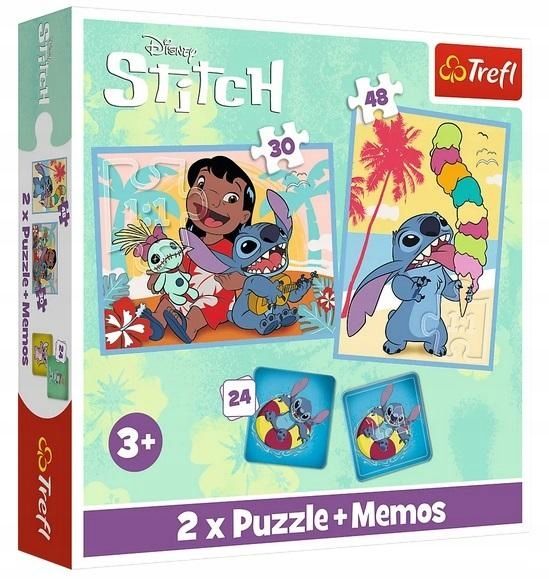 Puzzle 2W1+Memos Wesoły Dzien Lilo&Stitch 93585 zdjęcie 1