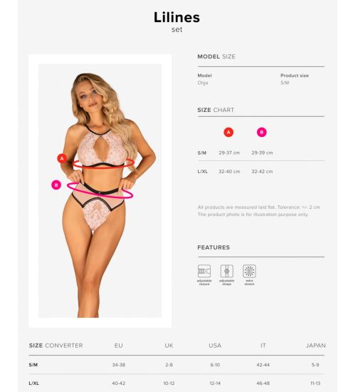 Bielizna Lilines set Obsessive S/M zdjęcie 4