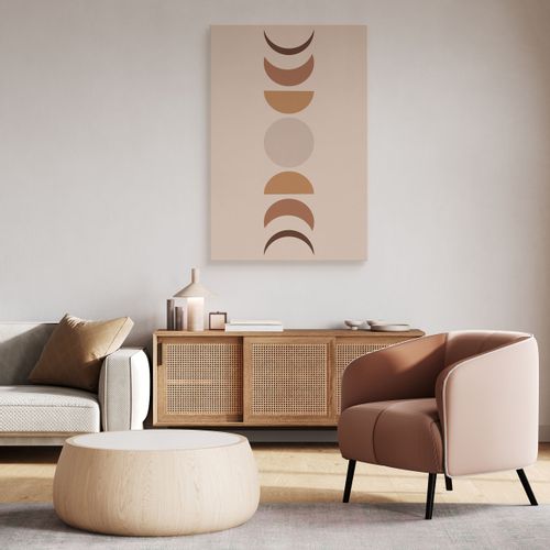 Obraz Na Płótnie Do Salonu Słońce Księżyc Abstrakcja Styl Boho 40cm x 60cm na Arena.pl