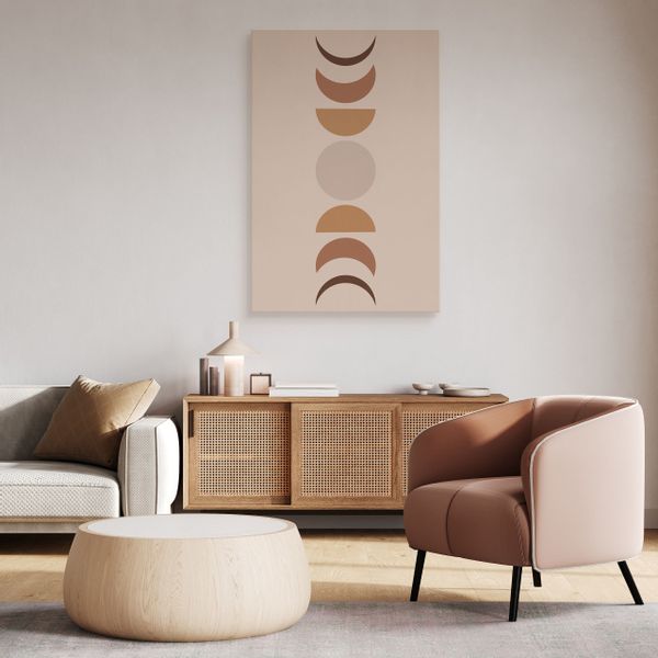 Obraz Na Płótnie Do Salonu Słońce Księżyc Abstrakcja Styl Boho 40cm x 60cm zdjęcie 6
