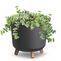 Donica okrągła wysoka na nóżkach antracyt mat