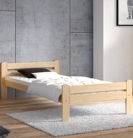 ŁÓŻKO DREWNIANE DOROTA 90X200 sosna + STELAŻ