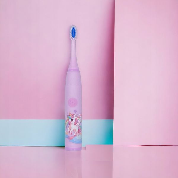 SZCZOTECZKA SONICZNA DO ZĘBÓW DLA DZIECI ELEKTRYCZNA FIOLET+KOŃCÓWKI+GRATIS zdjęcie 8