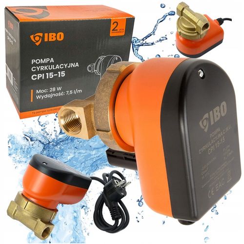 POMPA CYRKULACYJNA OBIEGOWA CWU DO WODY Z KABLEM ENERGOOSZCZĘDNA CPI 15-15 na Arena.pl