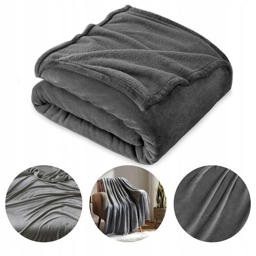 Koc polarowy Teesa gruby ciepły narzuta 200x220 na Arena.pl