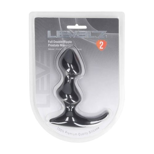 Full Double Ripple Silicone Prostate Massager - Black na Arena.pl