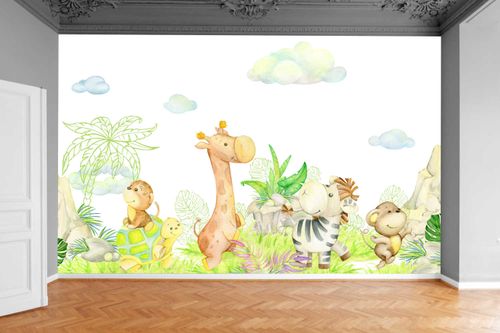 Fototapeta CHMURKI ŻYRAFA ŻÓŁW 130x80 na Arena.pl