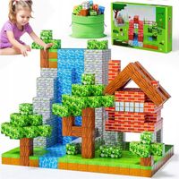 MAGNETYCZNY KLOCKI MINECRAFT ZESTAW WIELKA BLOKÓW GRA ZIELONA PIŁKA 100el