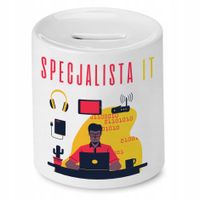 Skarbonka Informatyka Programisty Specjalista It Z Nadrukiem Ze Zdjęciem