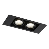 Spot LAMPA sufitowa EBINO 3306 Shilo podtynkowa OPRAWA prostokątna wpust do łazienki czarny