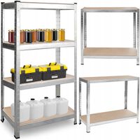 REGAŁ METALOWY MAGAZYNOWY GARAŻOWY 180x90x40cm