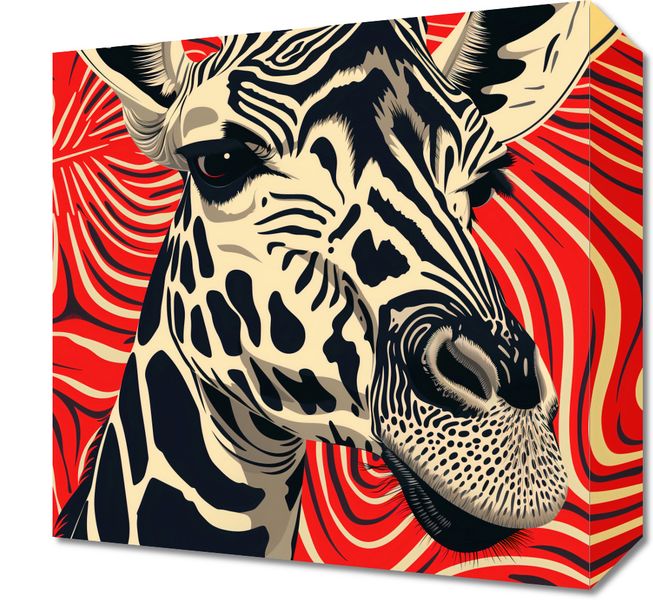 Obraz 30x30cm Wzrok Żyrafy zdjęcie 1