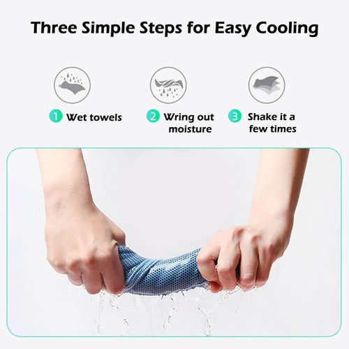 Zestaw 3 Ręczników Chłodzących Mikrofibra 30x90 cm Sportowe na Lato Yoga na Arena.pl