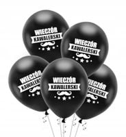 Balony Wieczór Kawalerski czarne 5szt kawalerskie