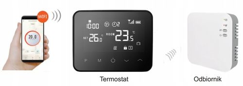 Regulator temperatury termostat radiowy WT-20 WIFI BEZPRZEWODOWY na Arena.pl